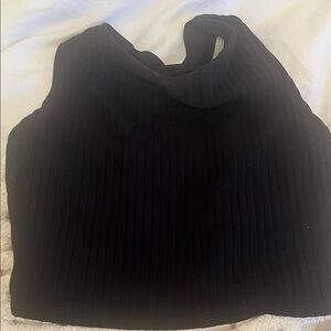 MICHI Black Ribbed Tank Top